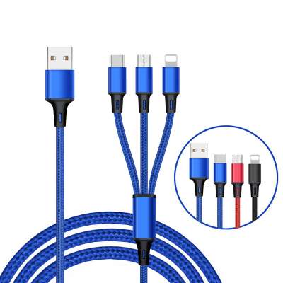 Nylon For iPhone Cable Charger High Quality Usb Data Line 3A Fast Charging USB Cable For Apple Charging